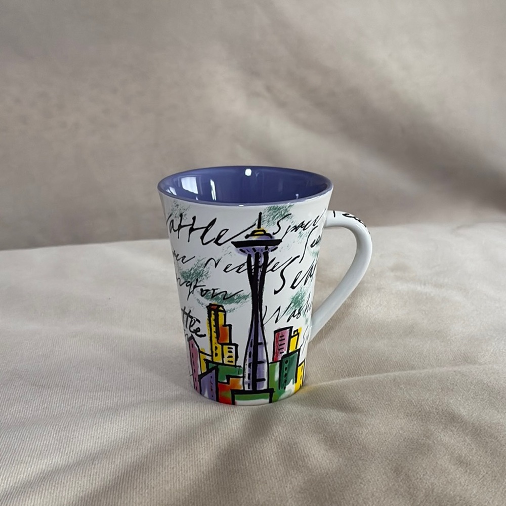 Seattle Skyline Mug with Purple Interior